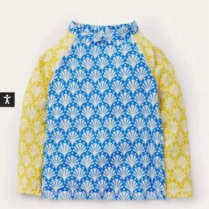 BODEN Long-sleeved Rash Guard in Hotchpotch Coral size 5-6y